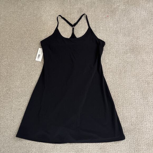 Outdoor Voices Sz M Black The Exercise Dress Racerback Athletic Shorts Yoga NWT - Picture 1 of 11